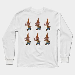 dunce pig cartoon vintage design Long Sleeve T-Shirt